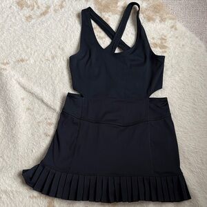 FP Movement by Free People Black Mini Skort with Ruffle